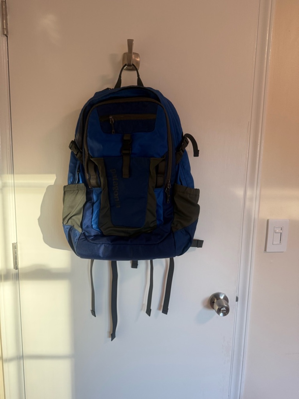 Patagonia Blue and Dark Gray Outdoor Daypack Backpack